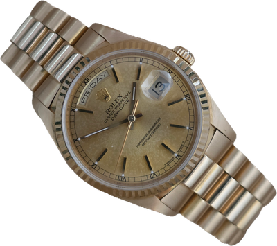 Rolex DayDate 18238 Gold Watch - Box &amp; Booklets Circa 1990
