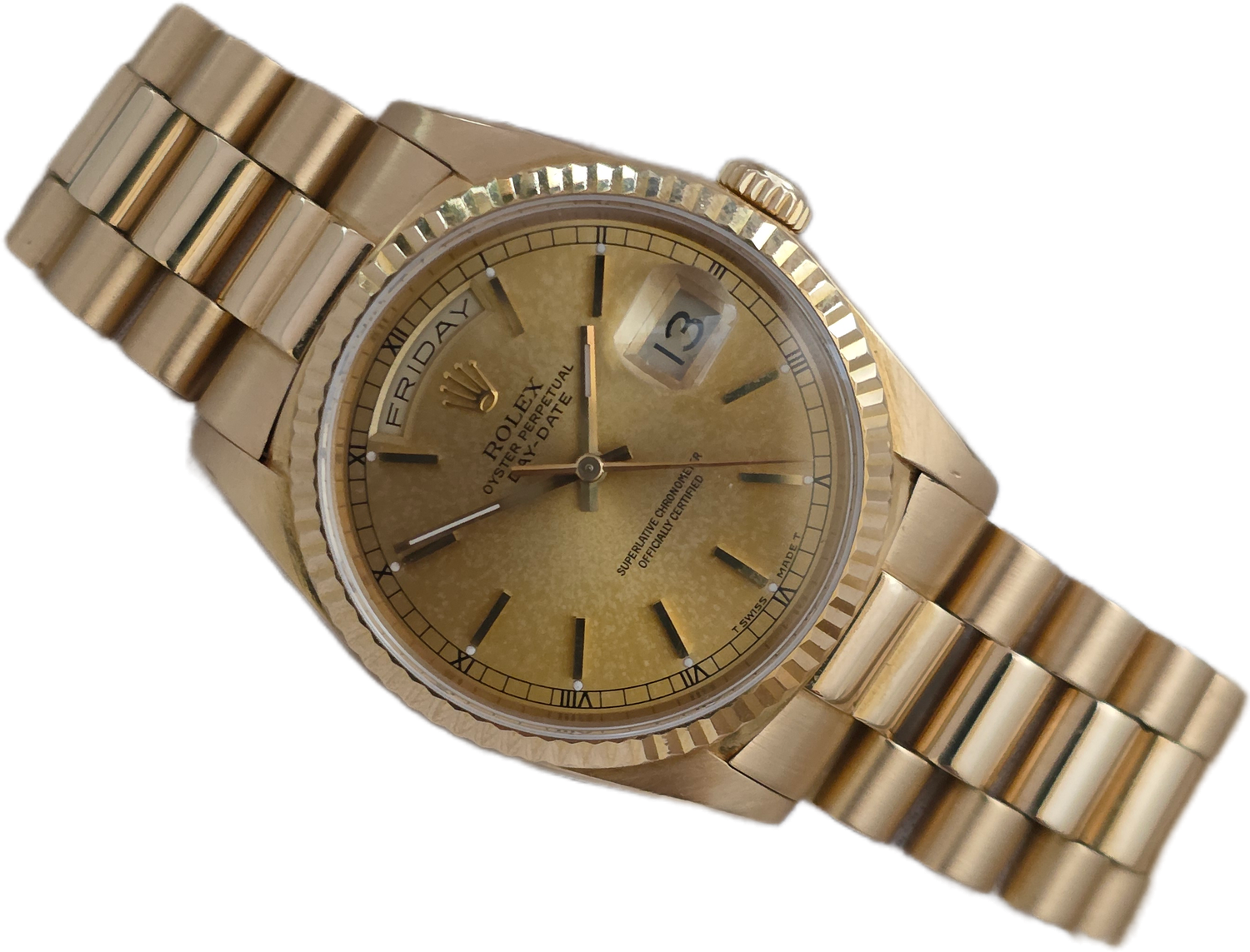 Rolex DayDate 18238 Gold Watch - Box &amp; Booklets Circa 1990