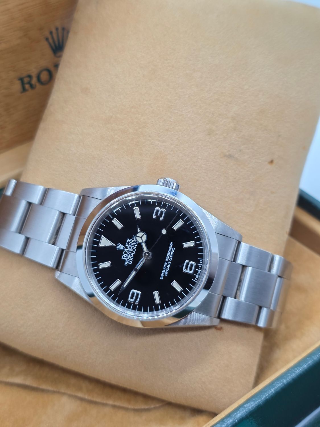 Rolex Explorer 14270 Watch, 36mm 1998 Unpolished Set