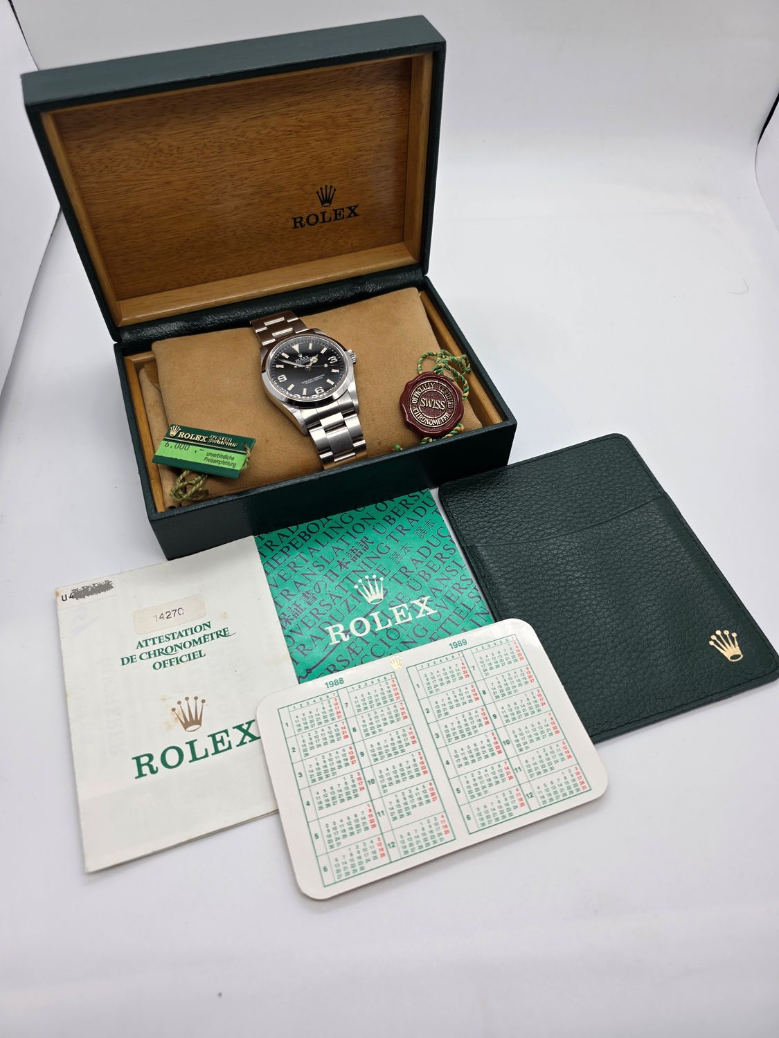 Rolex Explorer 14270 Watch, 36mm 1998 Unpolished Set