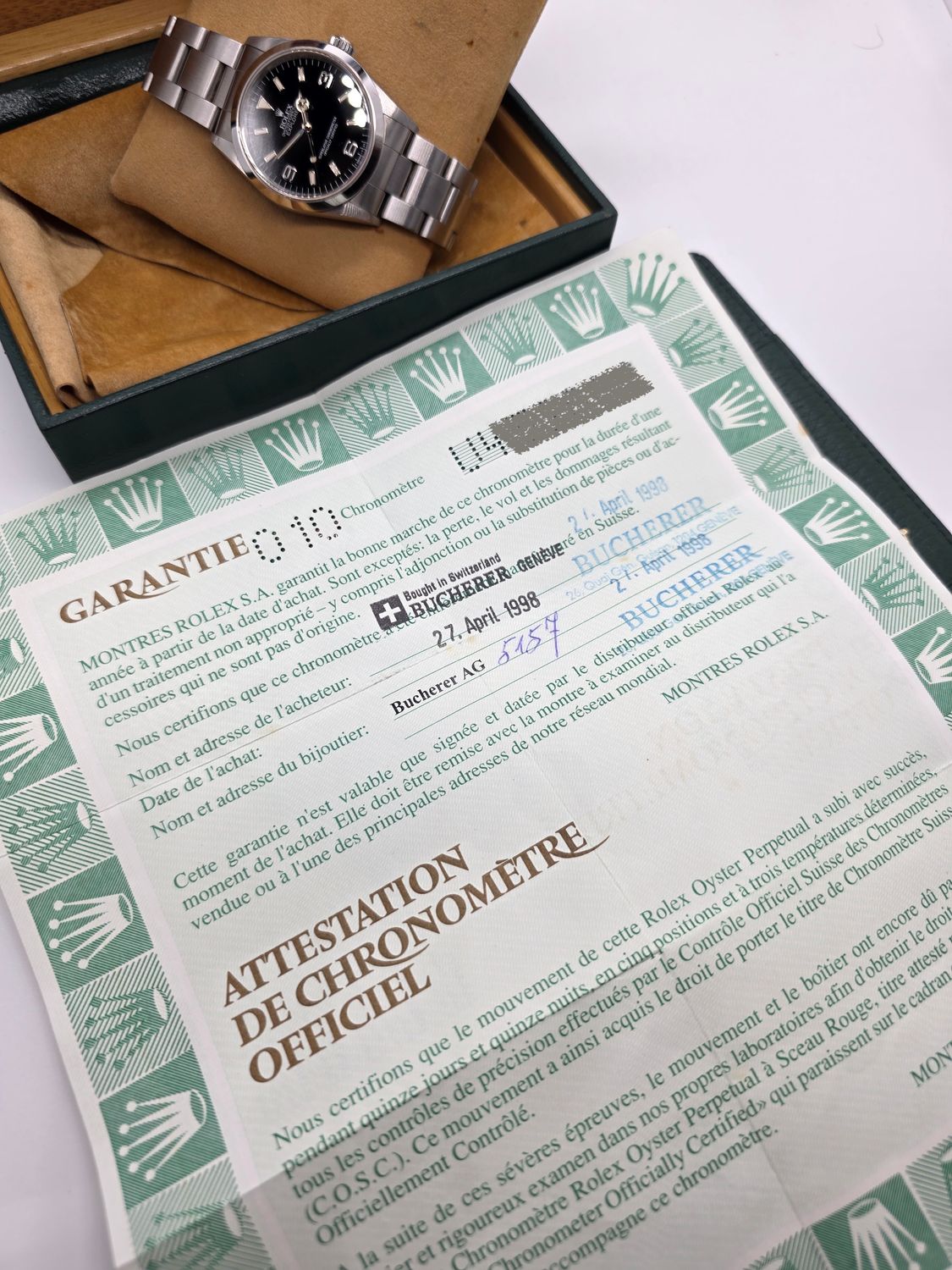 Rolex Explorer 14270 Watch, 36mm 1998 Unpolished Set