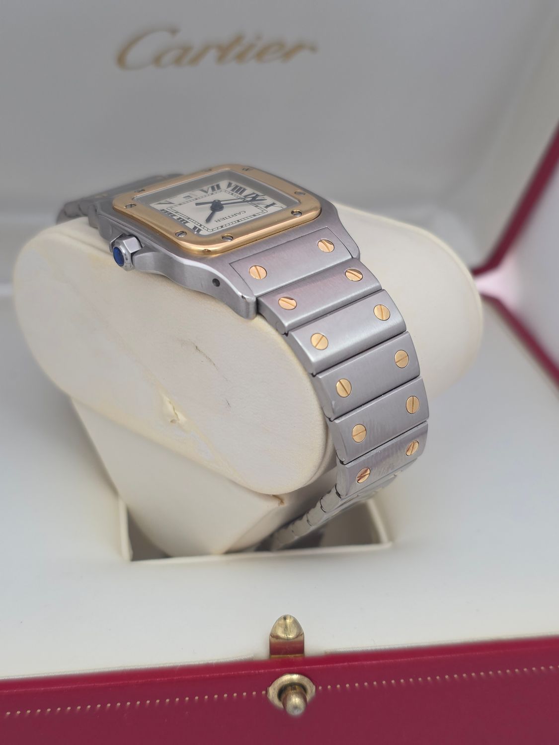 Cartier Santos Galbee 187901 Watch - 18k Gold/Stainless Steel