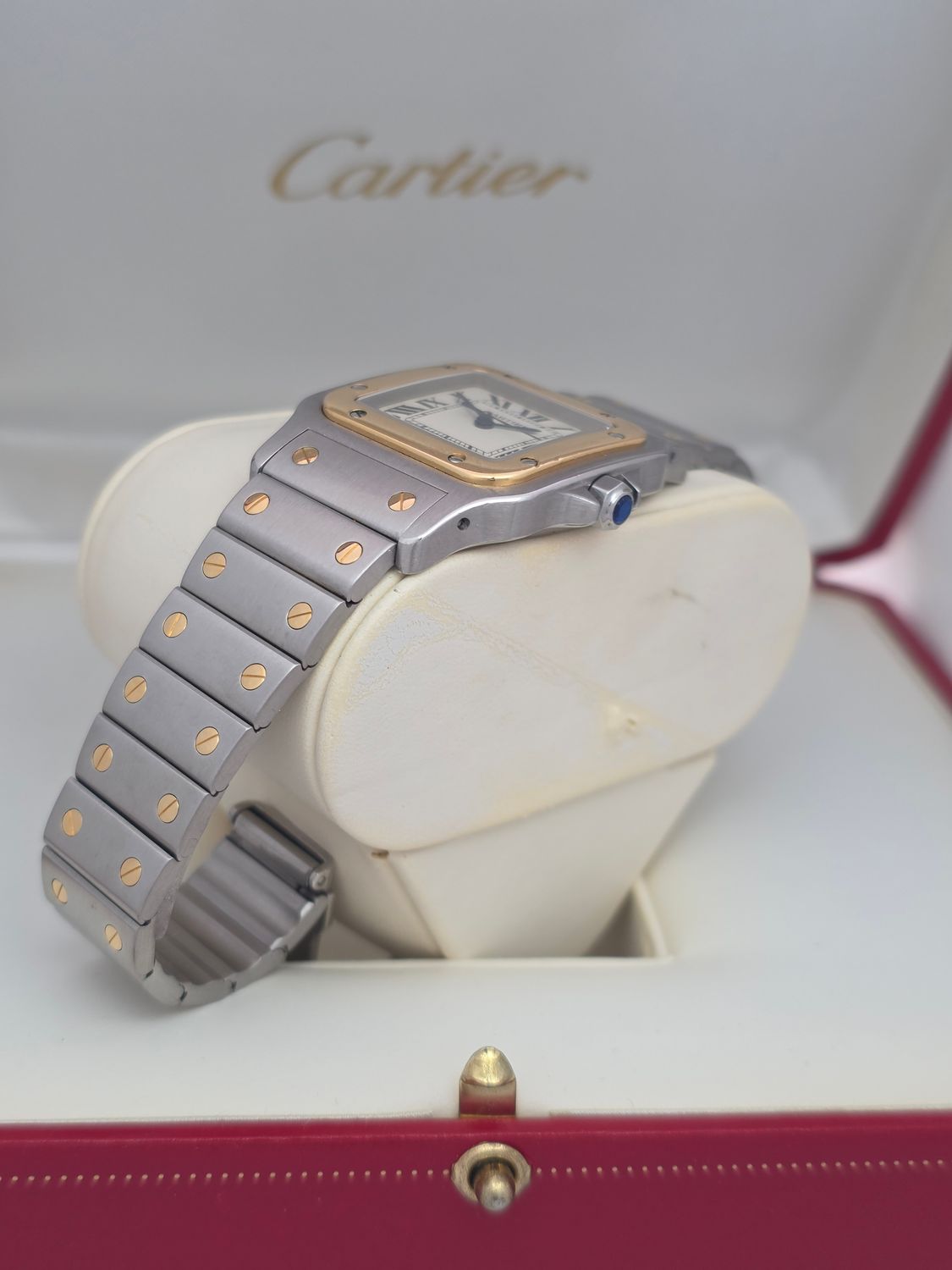 Cartier Santos Galbee 187901 Watch - 18k Gold/Stainless Steel