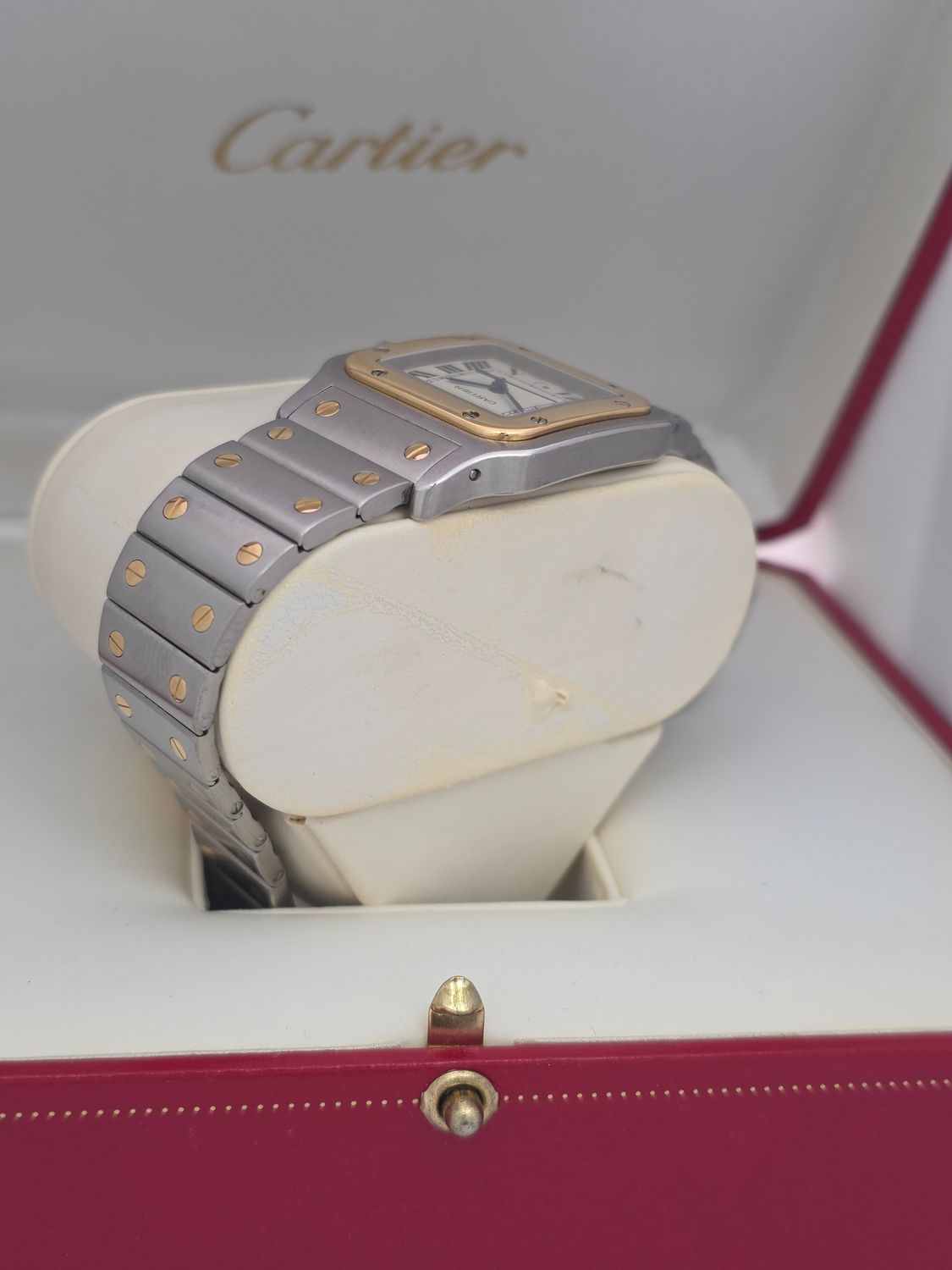 Cartier Santos Galbee 187901 Watch - 18k Gold/Stainless Steel