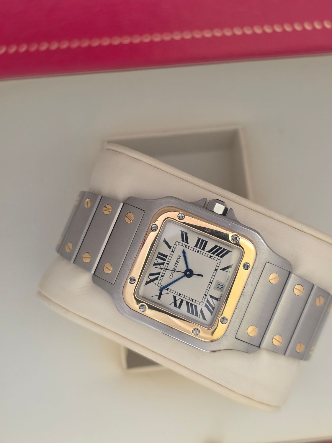 Cartier Santos Galbee 187901 Watch - 18k Gold/Stainless Steel