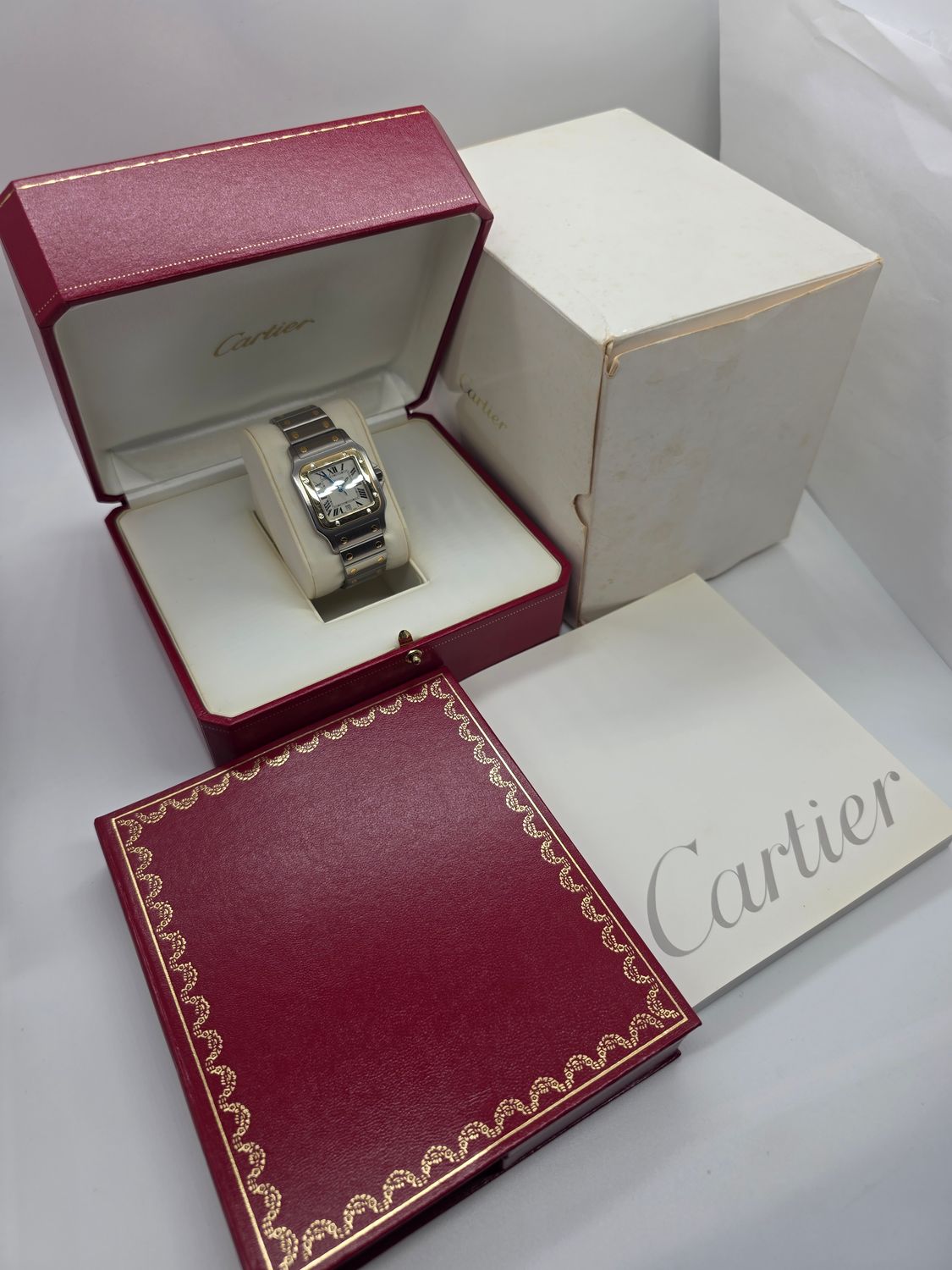 Cartier Santos Galbee 187901 Watch - 18k Gold/Stainless Steel