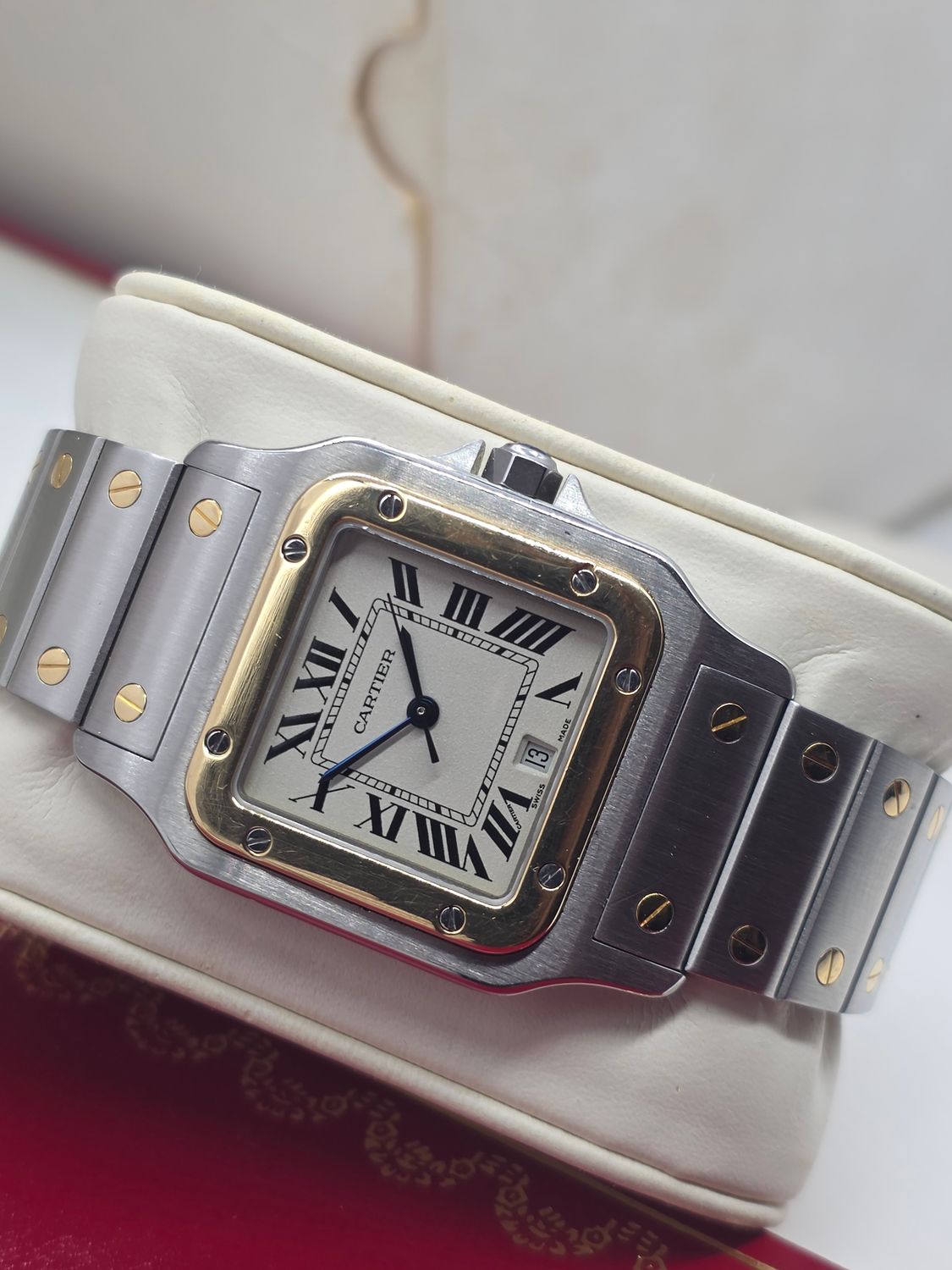 Cartier Santos Galbee 187901 Watch - 18k Gold/Stainless Steel