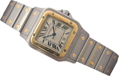 Cartier Santos Galbee 187901 Watch - 18k Gold/Stainless Steel Cartier Santos Galbee 187901 Watch - 18k Gold/Stainless Steel