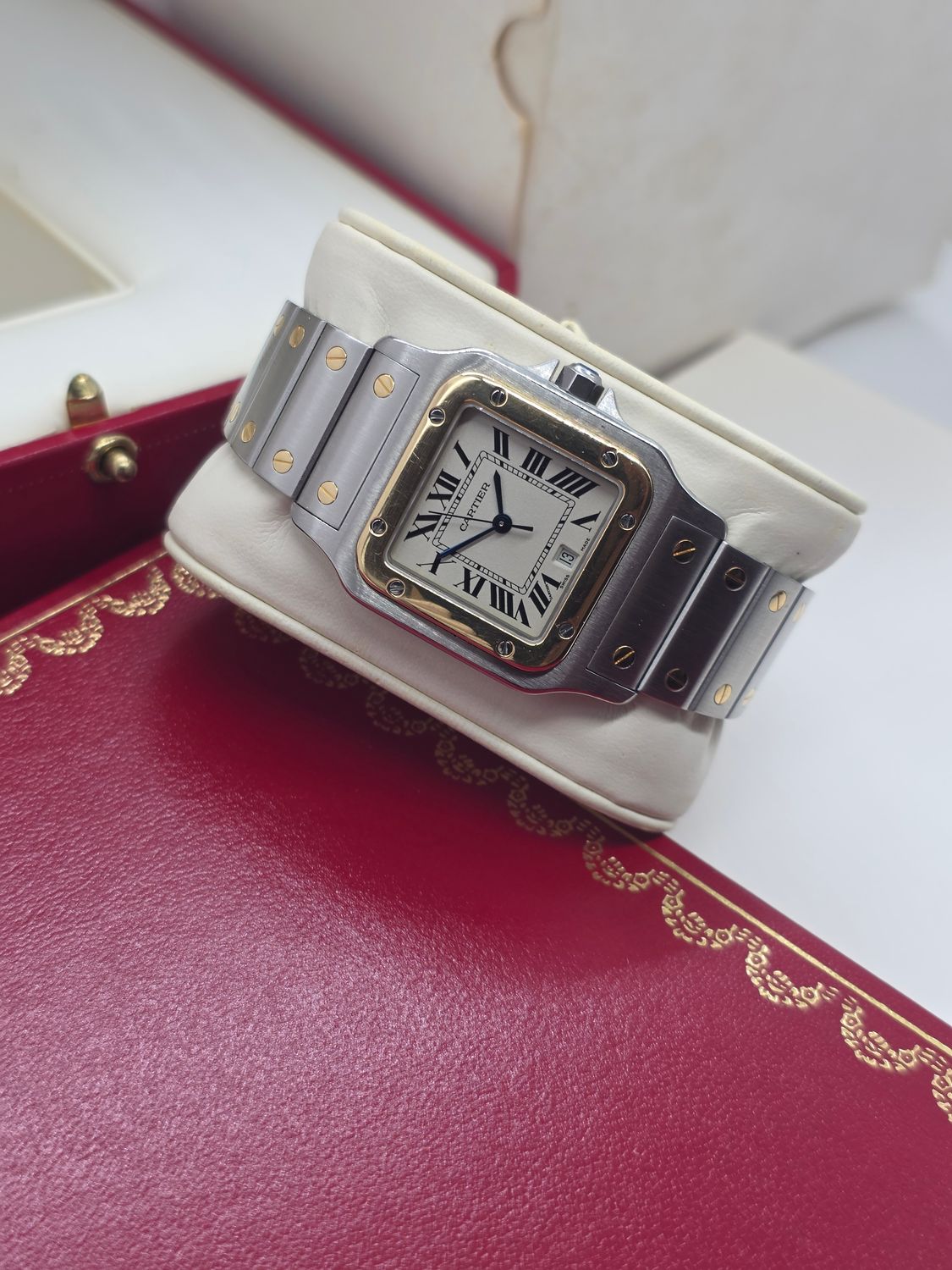 Cartier Santos Galbee 187901 Watch - 18k Gold/Stainless Steel