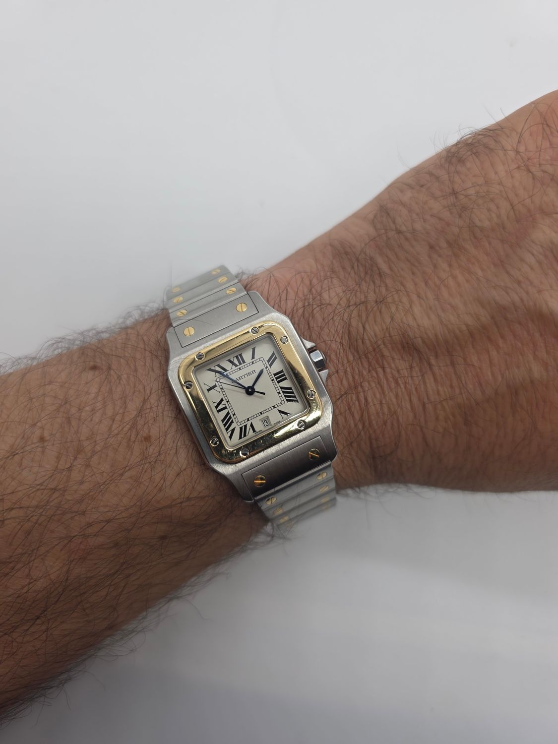 Cartier Santos Galbee 187901 Watch - 18k Gold/Stainless Steel