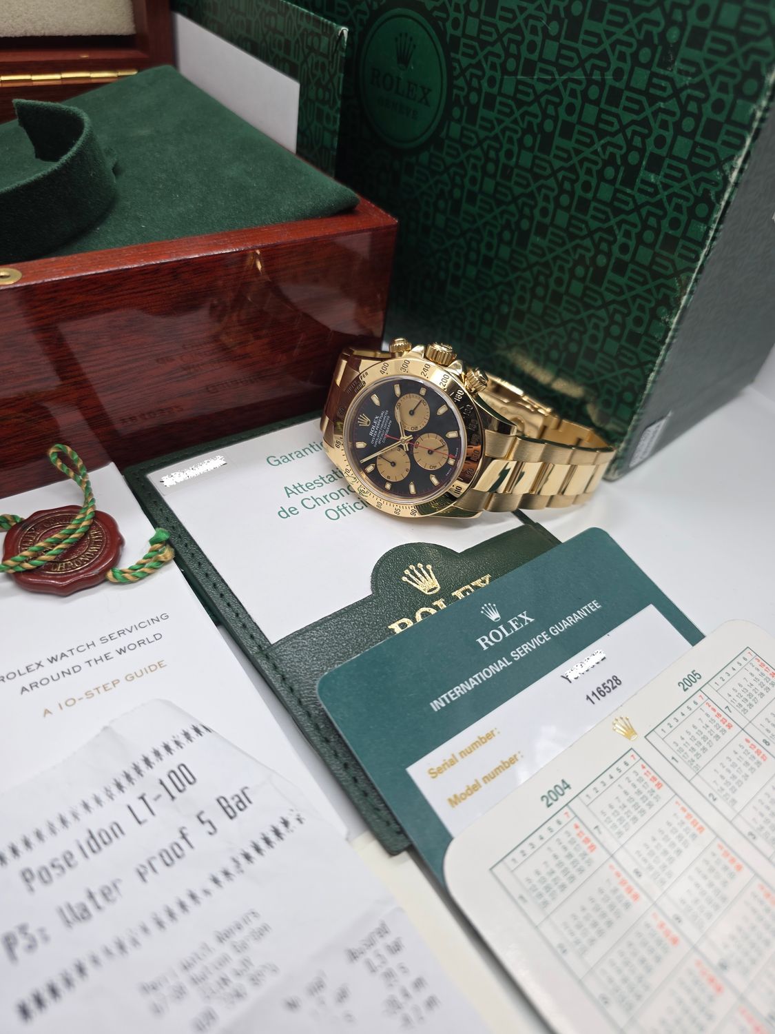 Rolex Daytona  116528 'Paul Newman', 2020 Rolex Service, 2005 Box and Papers
