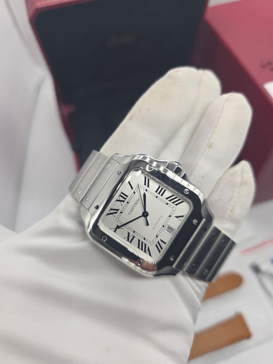 Cartier Santos De Cartier WSSA0018 Large, 2023 Full Set Excellent Condition