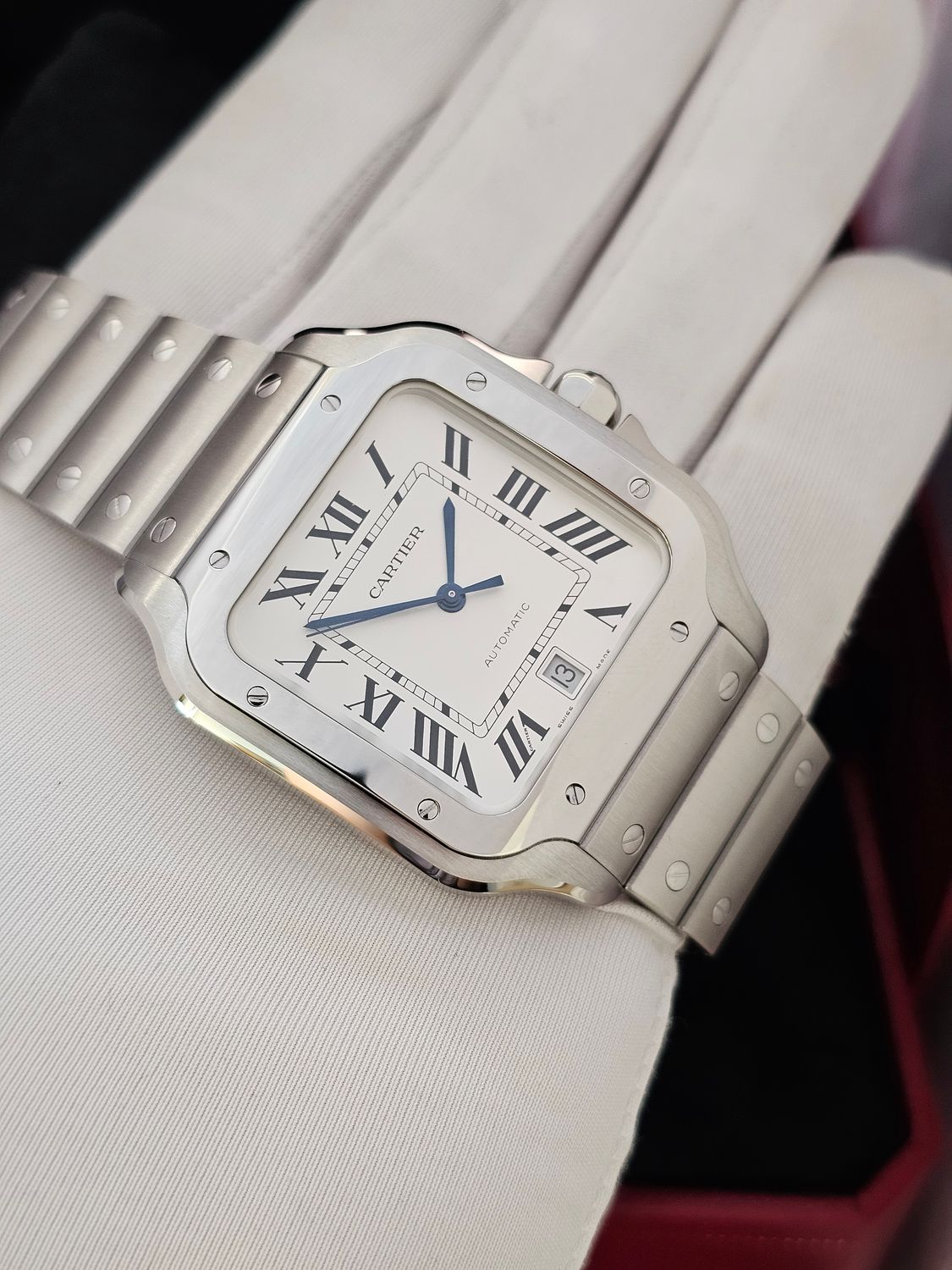 Cartier Santos De Cartier WSSA0018 Large, 2023 Full Set Excellent Condition