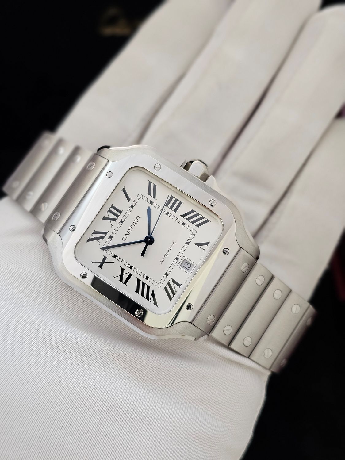 Cartier Santos De Cartier WSSA0018 Large, 2023 Full Set Excellent Condition