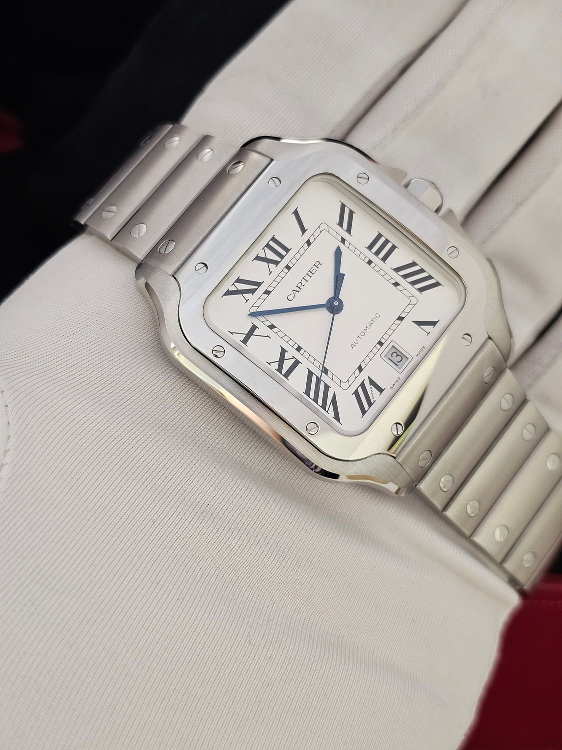 Cartier Santos De Cartier WSSA0018 Large, 2023 Full Set Excellent Condition