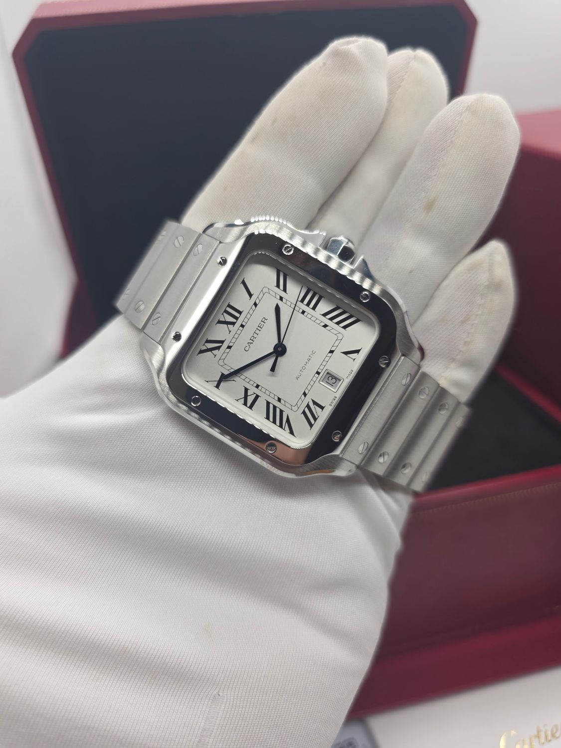 Cartier Santos De Cartier WSSA0018 Large, 2023 Full Set Excellent Condition