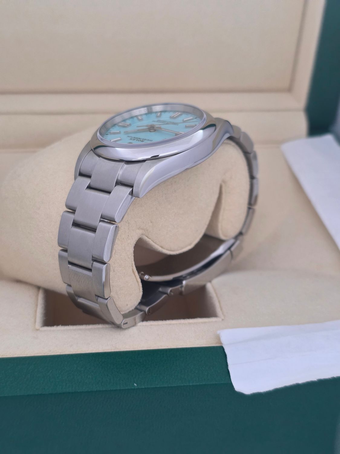 Rolex Oyster Perpetual Tiffany Dial 126000 Watch, 36mm 2024 Box &amp; Papers