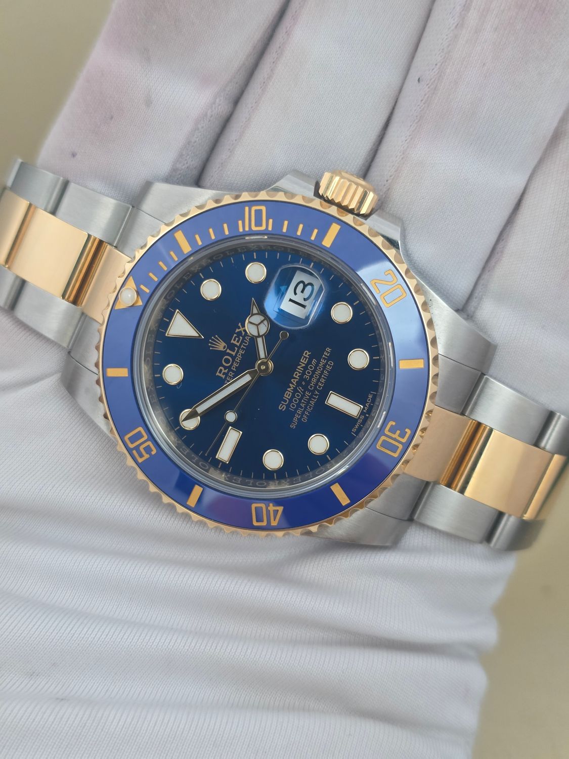 Rolex Submariner Date Bluesy Watch 40mm Ref 116613LB