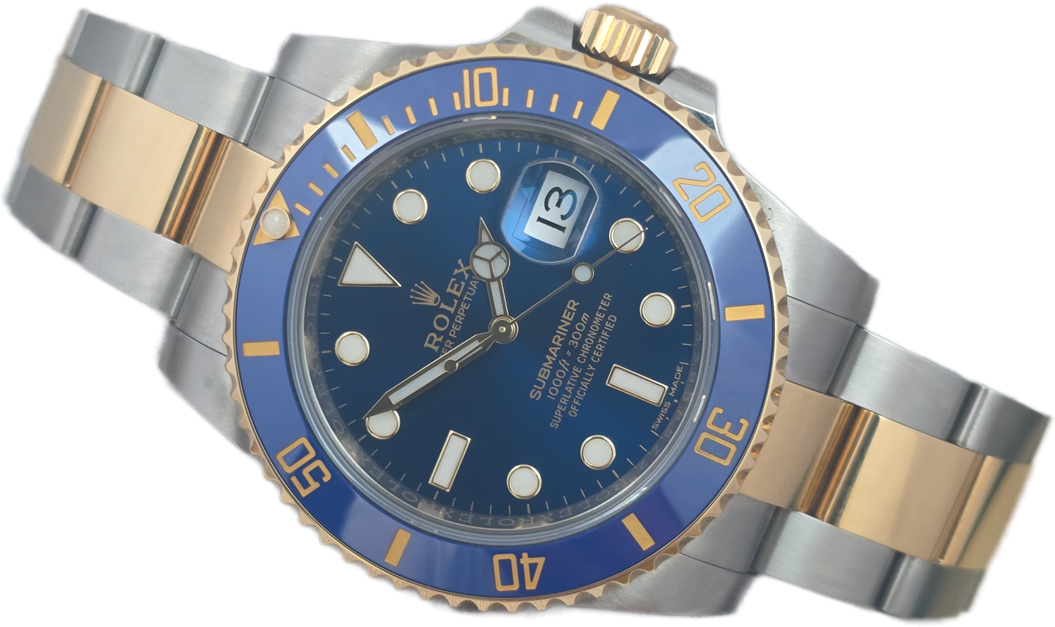 Rolex Submariner Date Bluesy Watch 40mm Ref 116613LB