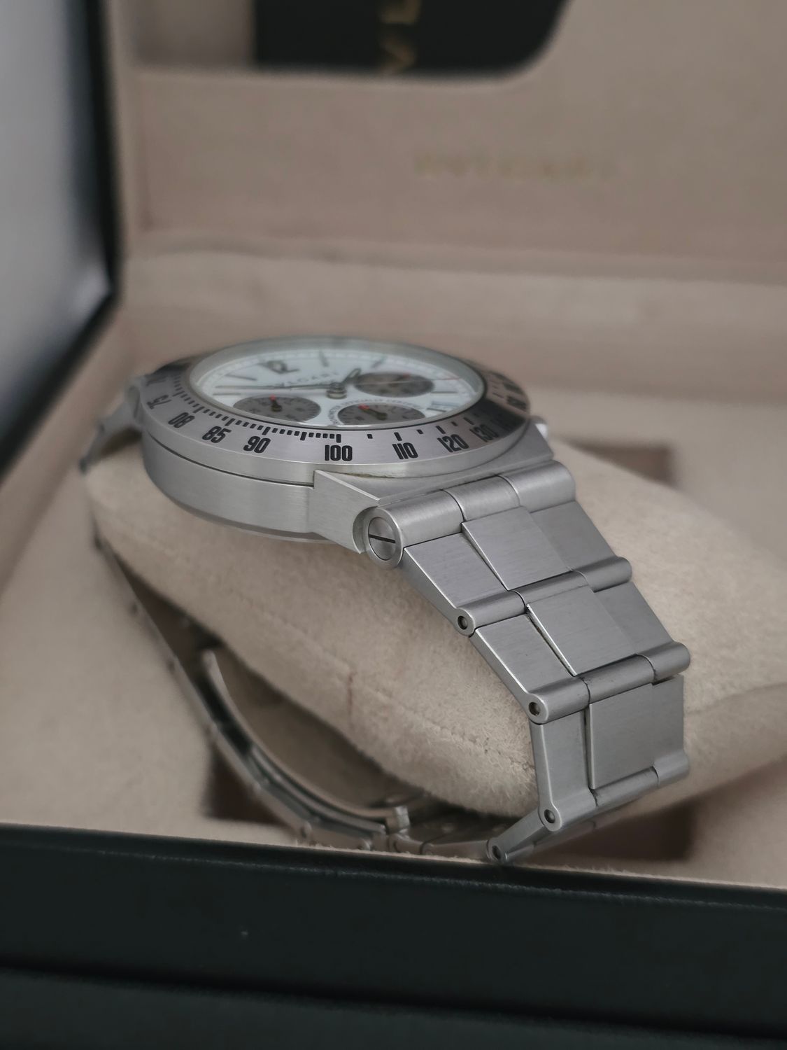 Bvlgari Diagono Professional CH40WSSD, White Chrono Automatic, 2005 Box &amp; Papers