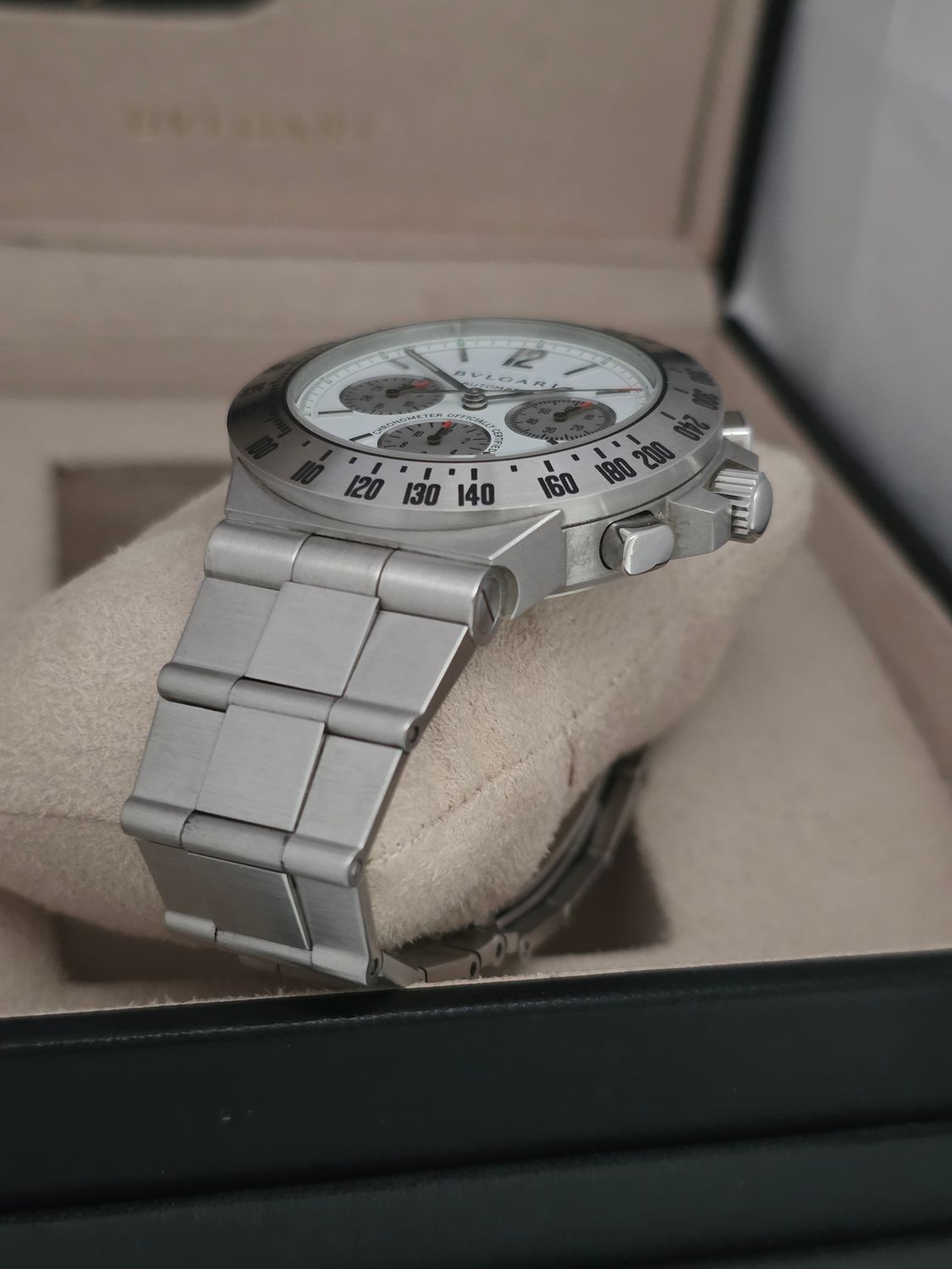 Bvlgari Diagono Professional CH40WSSD, White Chrono Automatic, 2005 Box &amp; Papers
