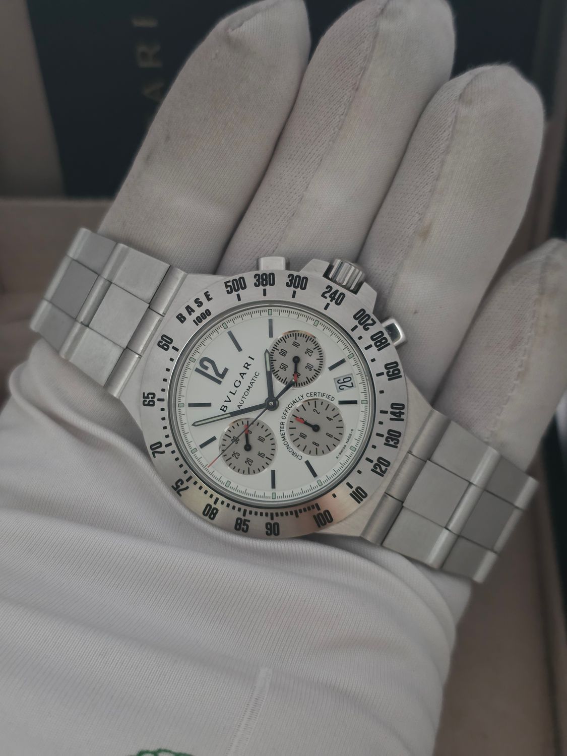 Bvlgari Diagono Professional CH40WSSD, White Chrono Automatic, 2005 Box &amp; Papers