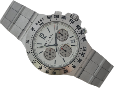 Bvlgari Diagono Professional CH40WSSD, White Chrono Automatic, 2005 Box & Papers Bvlgari Diagono Professional CH40WSSD, White Chrono Automatic, 2005 Box & Papers
