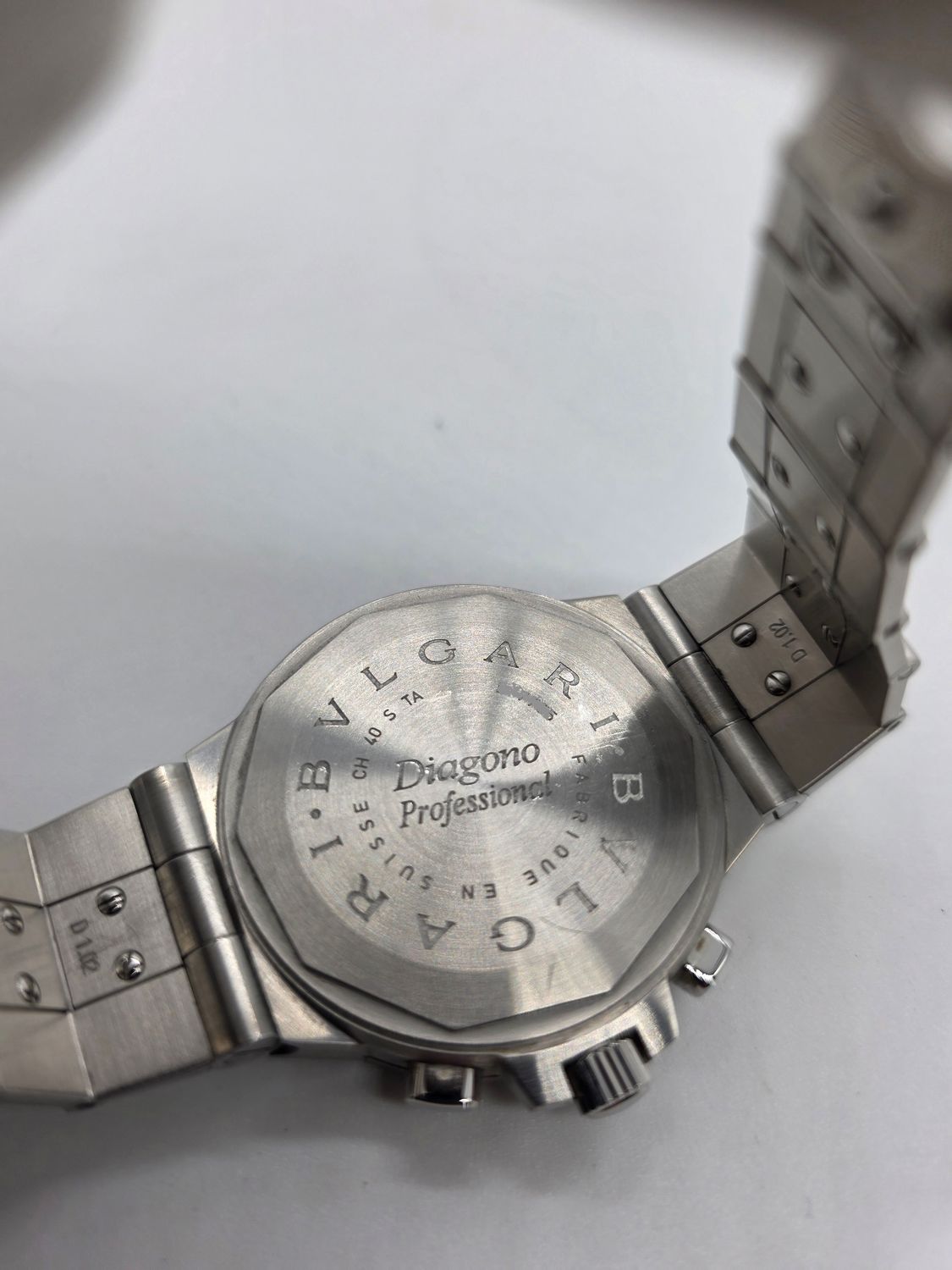 Bvlgari Diagono Professional CH40WSSD, White Chrono Automatic, 2005 Box &amp; Papers