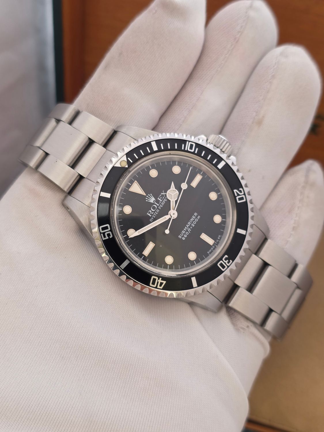 Rolex Submariner 5513 Unpolished Condition, Black Watch, 1989