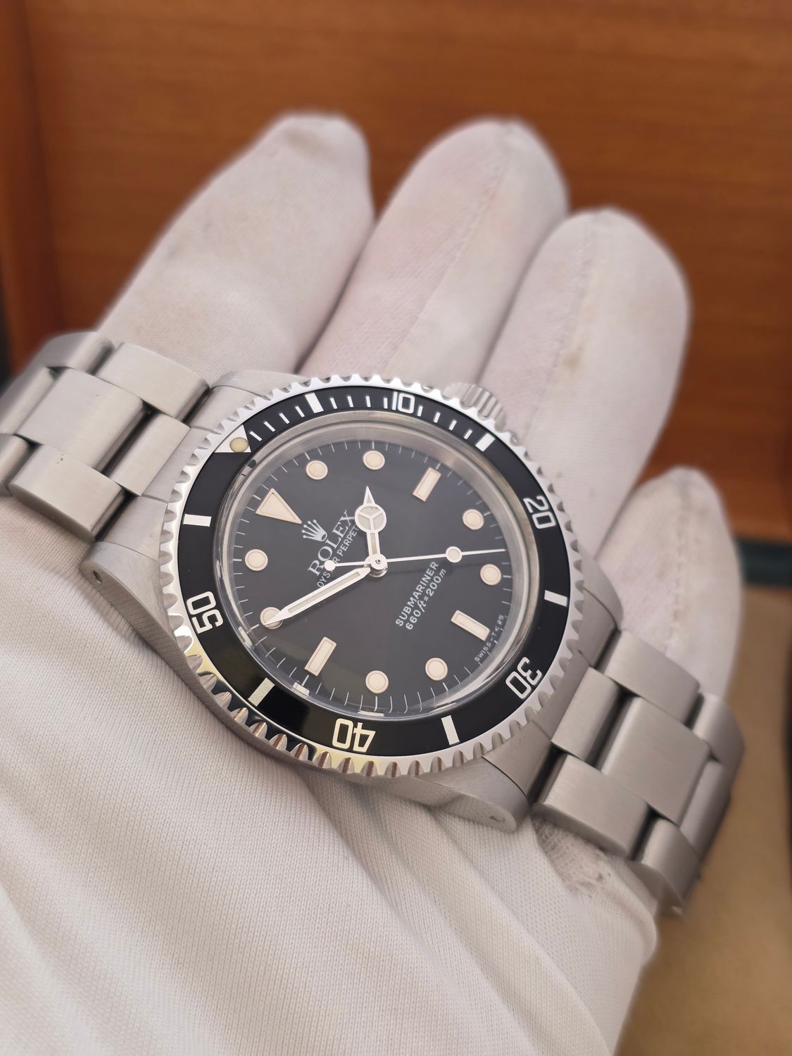 Rolex Submariner 5513 Unpolished Condition, Black Watch, 1989