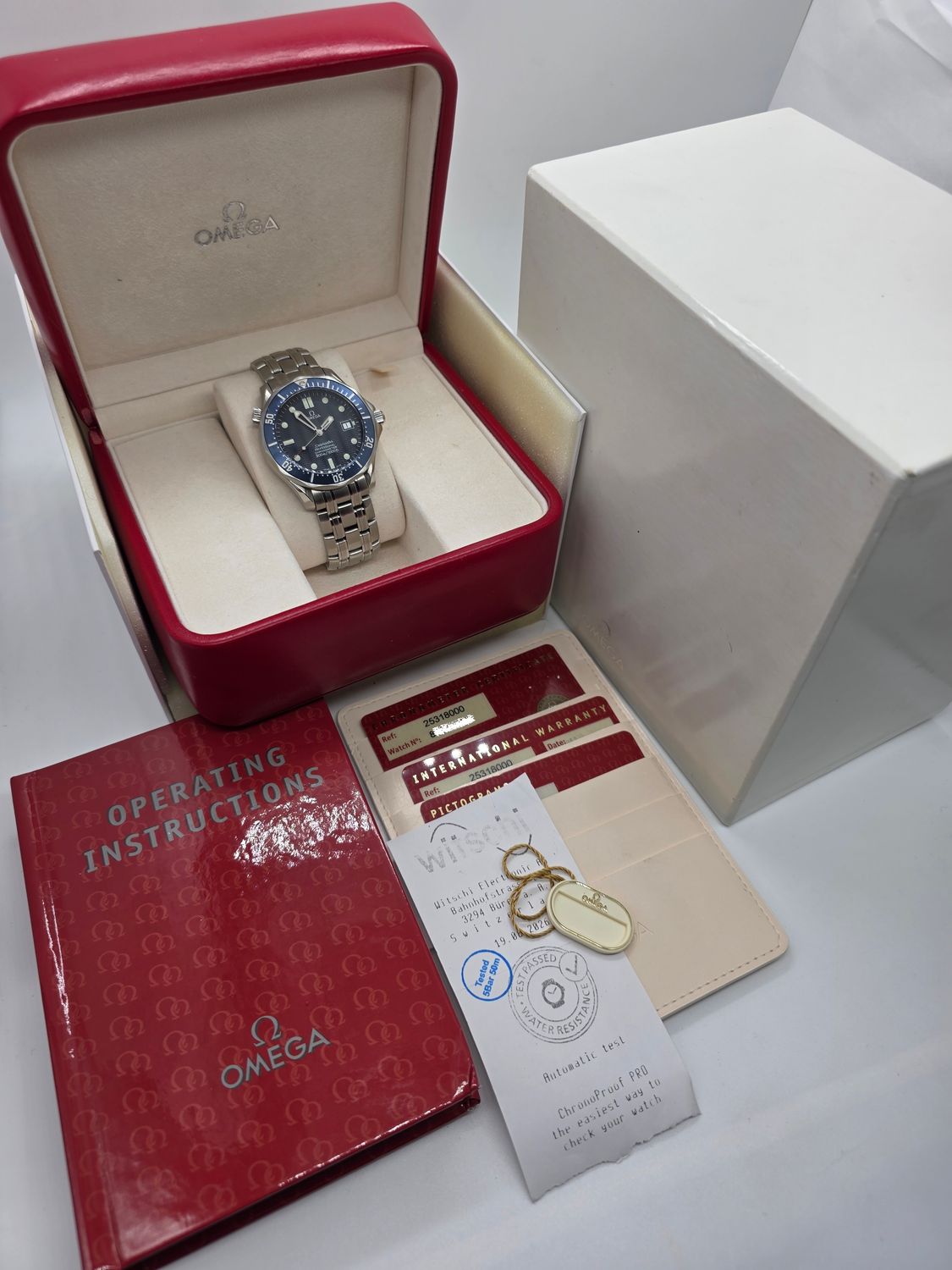 Omega Seamaster Professional 300m Blue Watch, Ref: 2531.80.00, 2004 Full Set