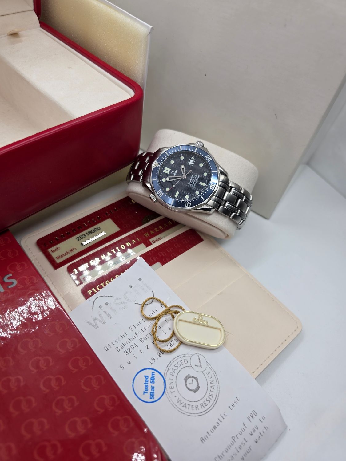 Omega Seamaster Professional 300m Blue Watch, Ref: 2531.80.00, 2004 Full Set