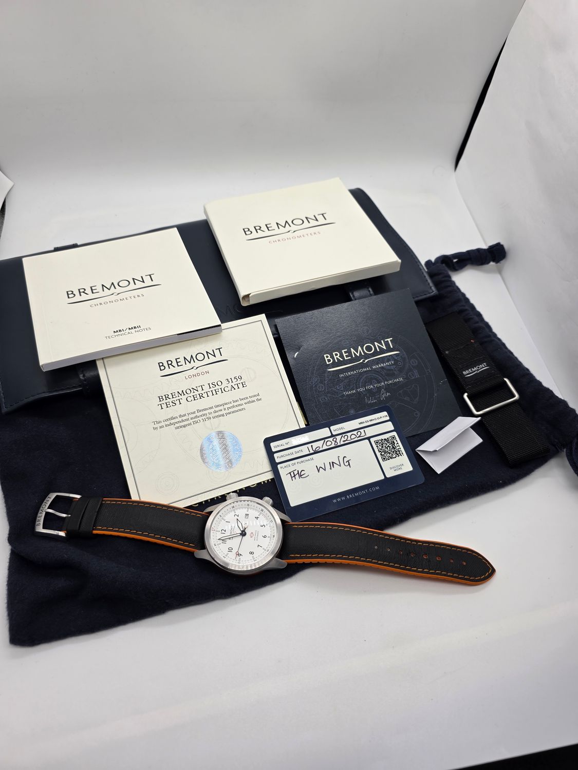 Bremont MBII White Dial Ref: SS-WH-C-O-P-11R, 2021 Automatic 43mm 2021 Full Set