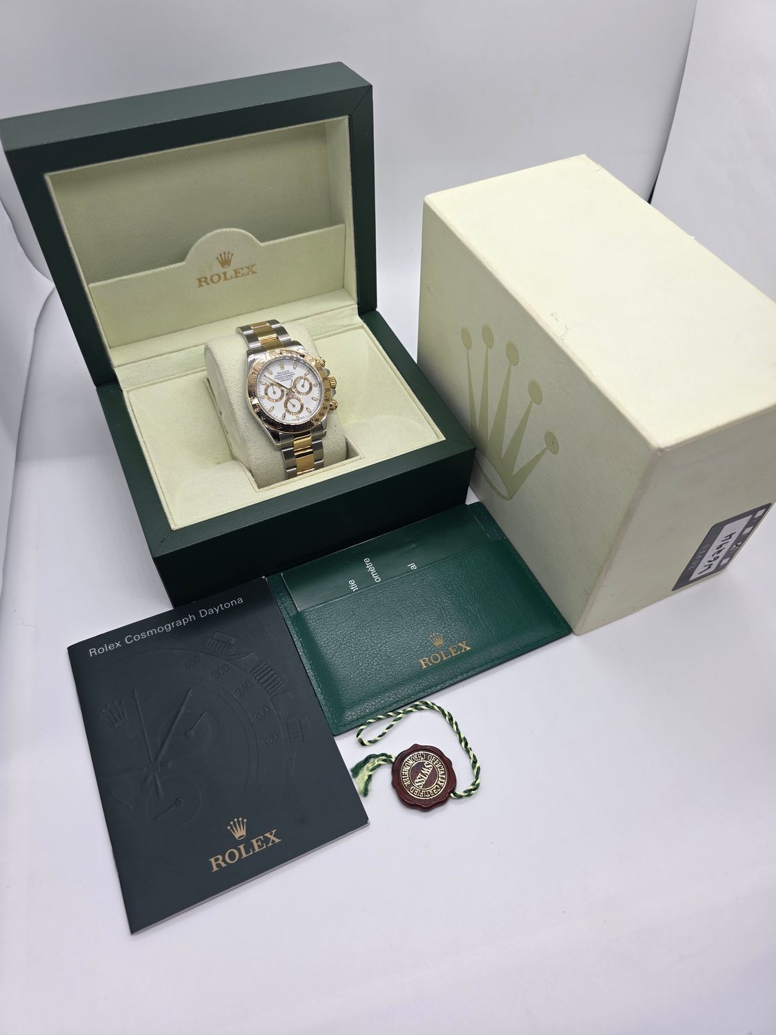Rolex Daytona Chronograph 116523 Watch White Dial, box/booklets