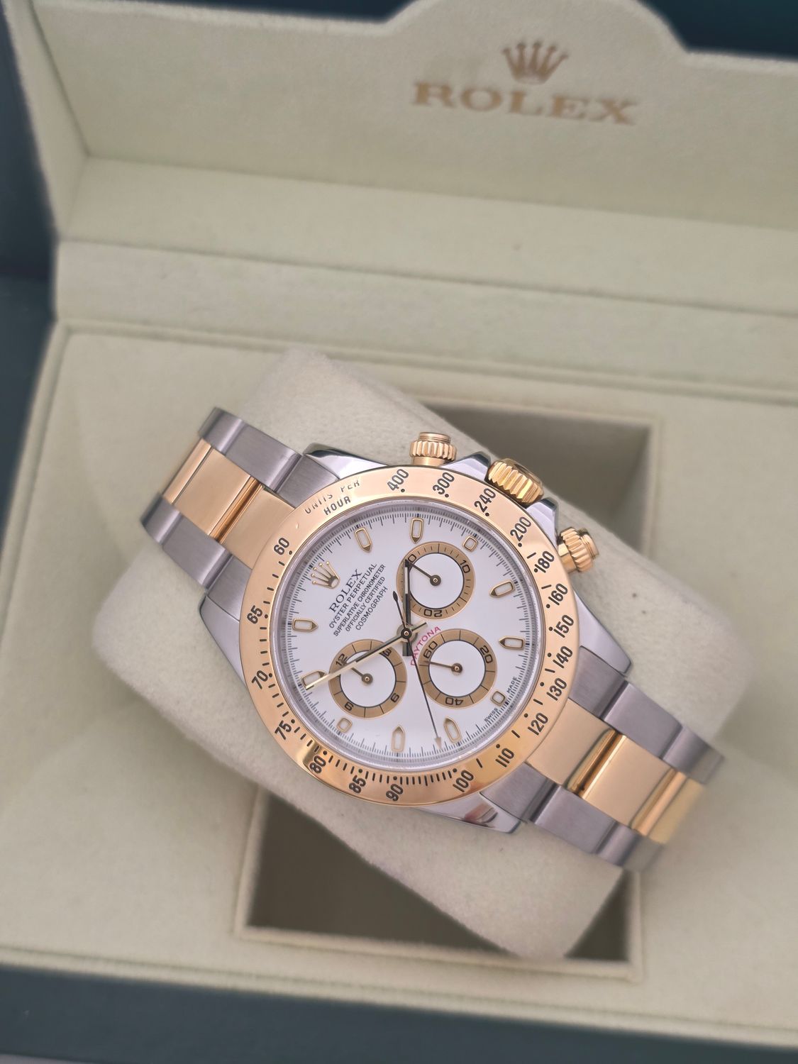Rolex Daytona Chronograph 116523 Watch White Dial, box/booklets