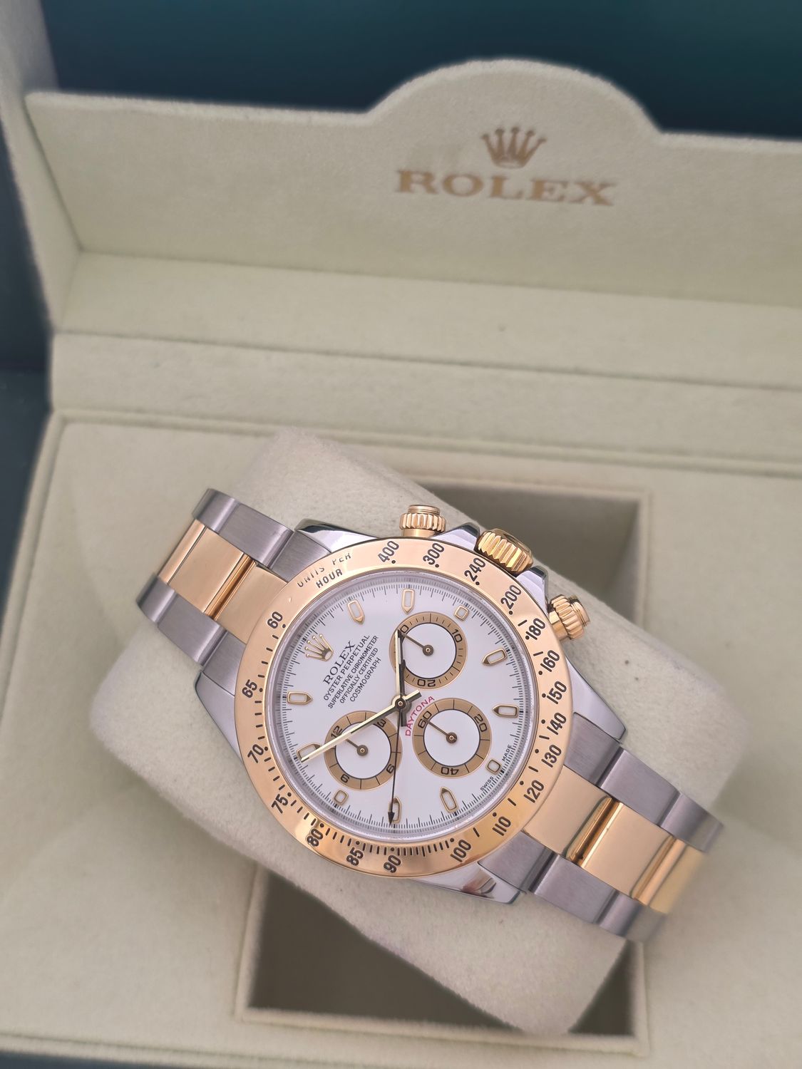 Rolex Daytona Chronograph 116523 Watch White Dial, box/booklets