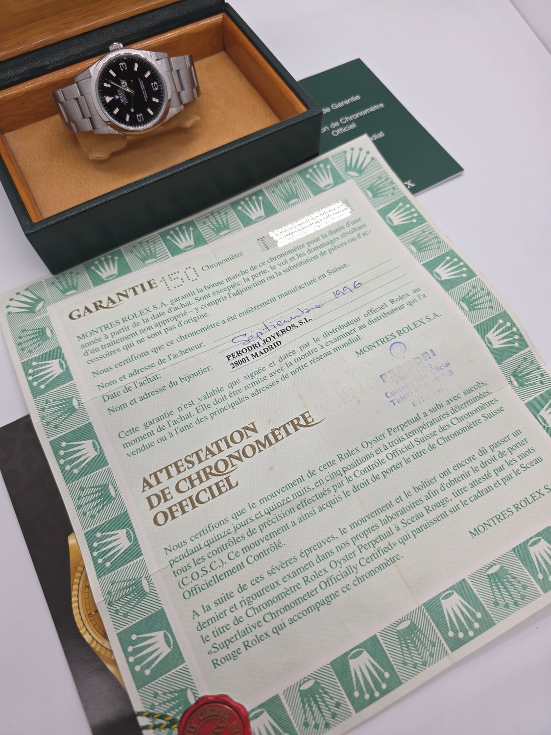 Rolex Explorer 14270 36mm Watch, 1996 Box &amp; Papers 'Exceptional Condition'