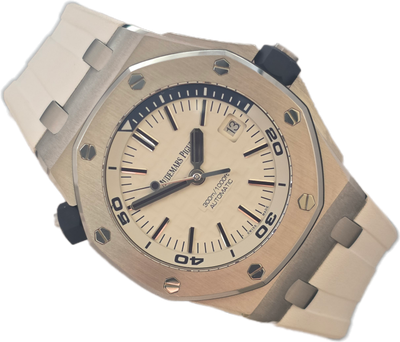 Audemars Piguet 15710ST Royal Oak Offshore White - 2019 Full Set, Super Example Audemars Piguet 15710ST Royal Oak Offshore White - 2019 Full Set, Super Example