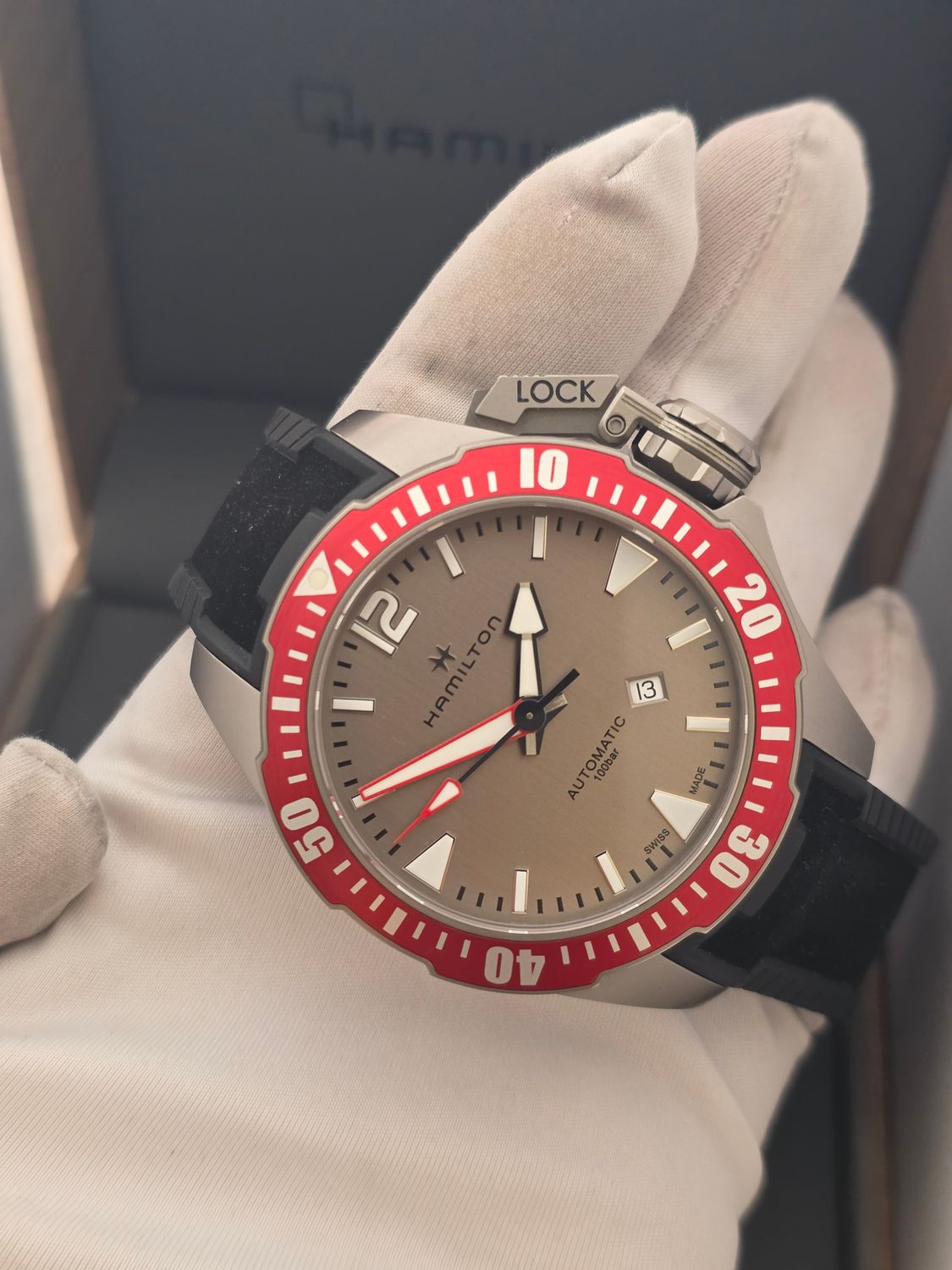 Hamilton Khaki Frogman Silver Dial Titanium Watch - H77805380 2024 Box &amp; Papers
