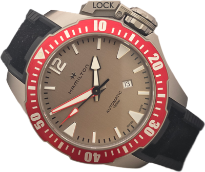 Hamilton Khaki Frogman Silver Dial Titanium Watch - H77805380 2024 Box &amp; Papers