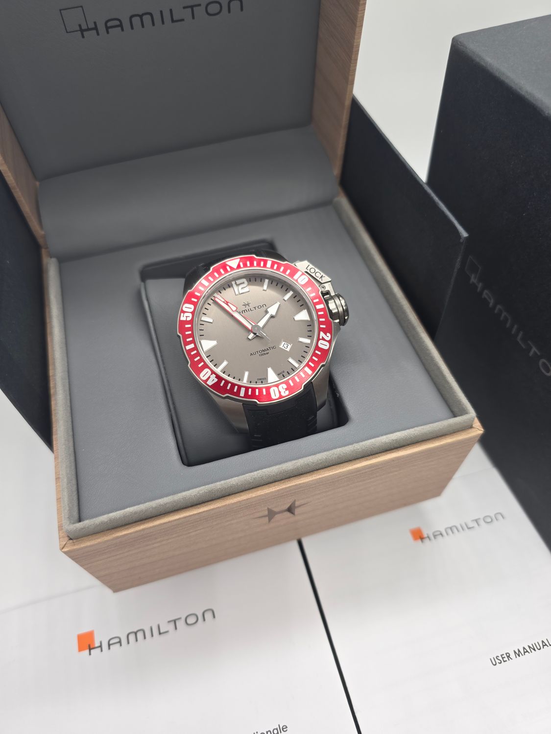 Hamilton Khaki Frogman Silver Dial Titanium Watch - H77805380 2024 Box &amp; Papers