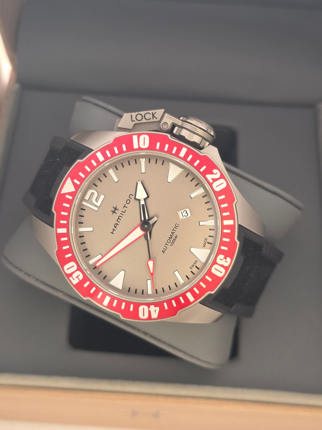 Hamilton Khaki Frogman Silver Dial Titanium Watch - H77805380 2024 Box &amp; Papers
