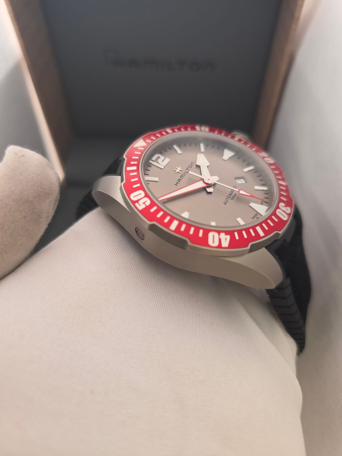 Hamilton Khaki Frogman Silver Dial Titanium Watch - H77805380 2024 Box &amp; Papers