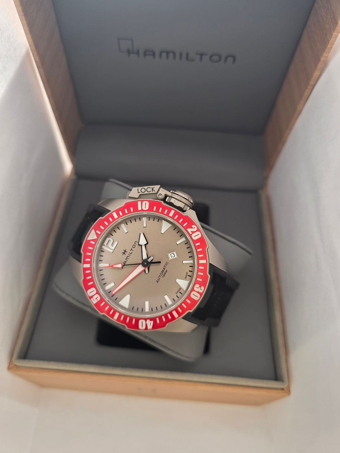 Hamilton Khaki Frogman Silver Dial Titanium Watch - H77805380 2024 Box &amp; Papers