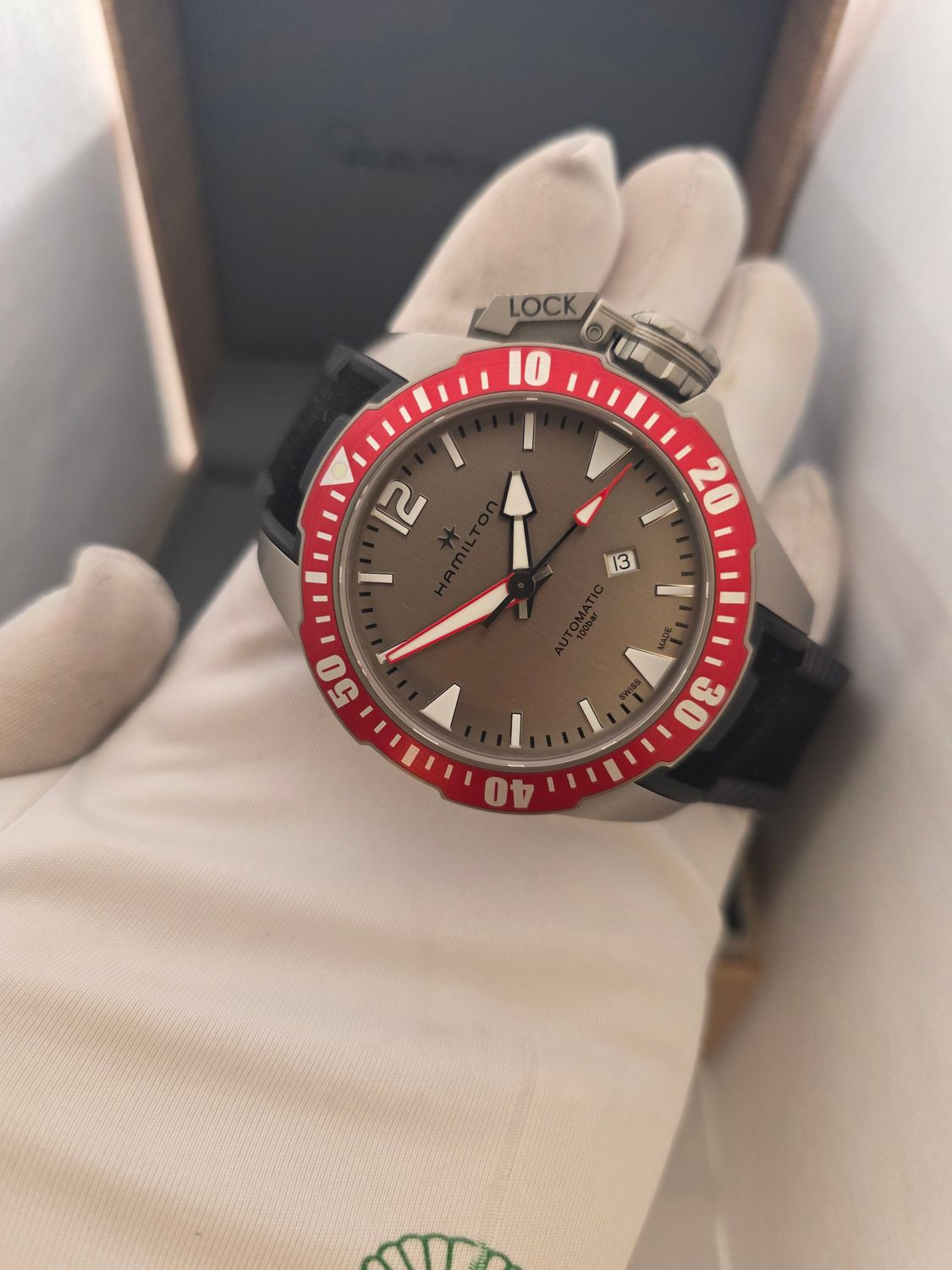 Hamilton Khaki Frogman Silver Dial Titanium Watch - H77805380 2024 Box &amp; Papers