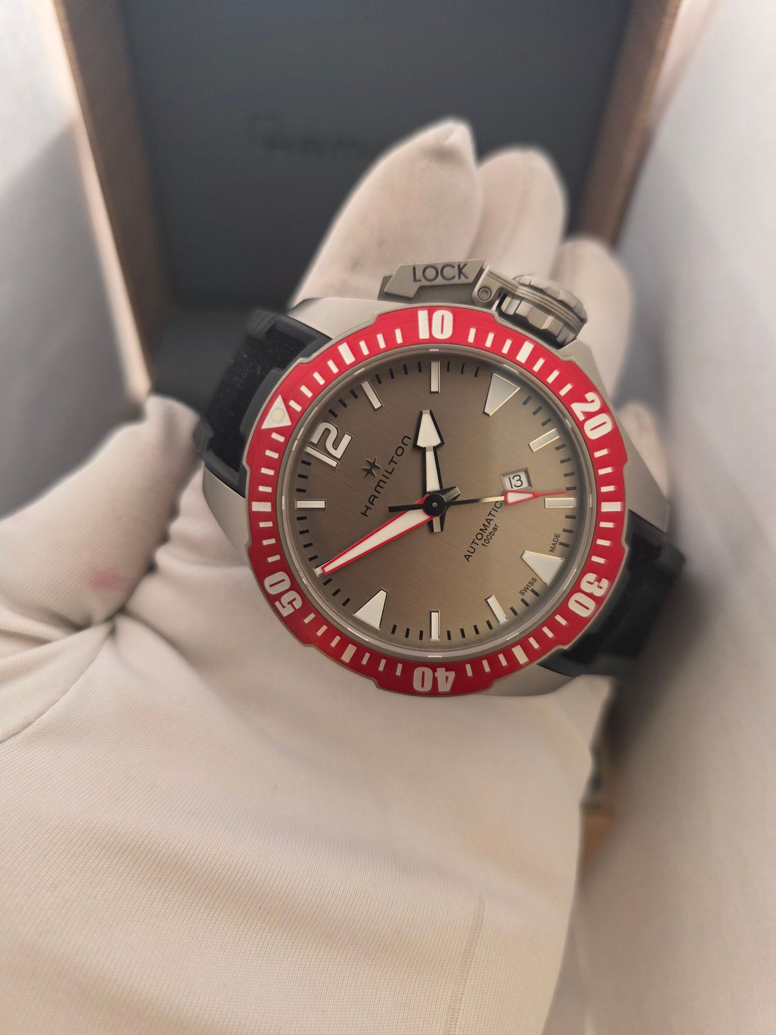 Hamilton Khaki Frogman Silver Dial Titanium Watch - H77805380 2024 Box &amp; Papers