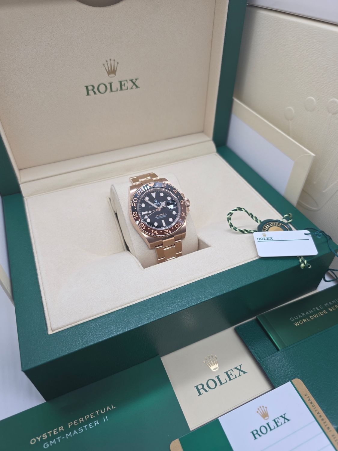 Rolex GMT-Master II 126715CHNR Rootbeer Watch, Everose Gold, 2019 Box &amp; Papers