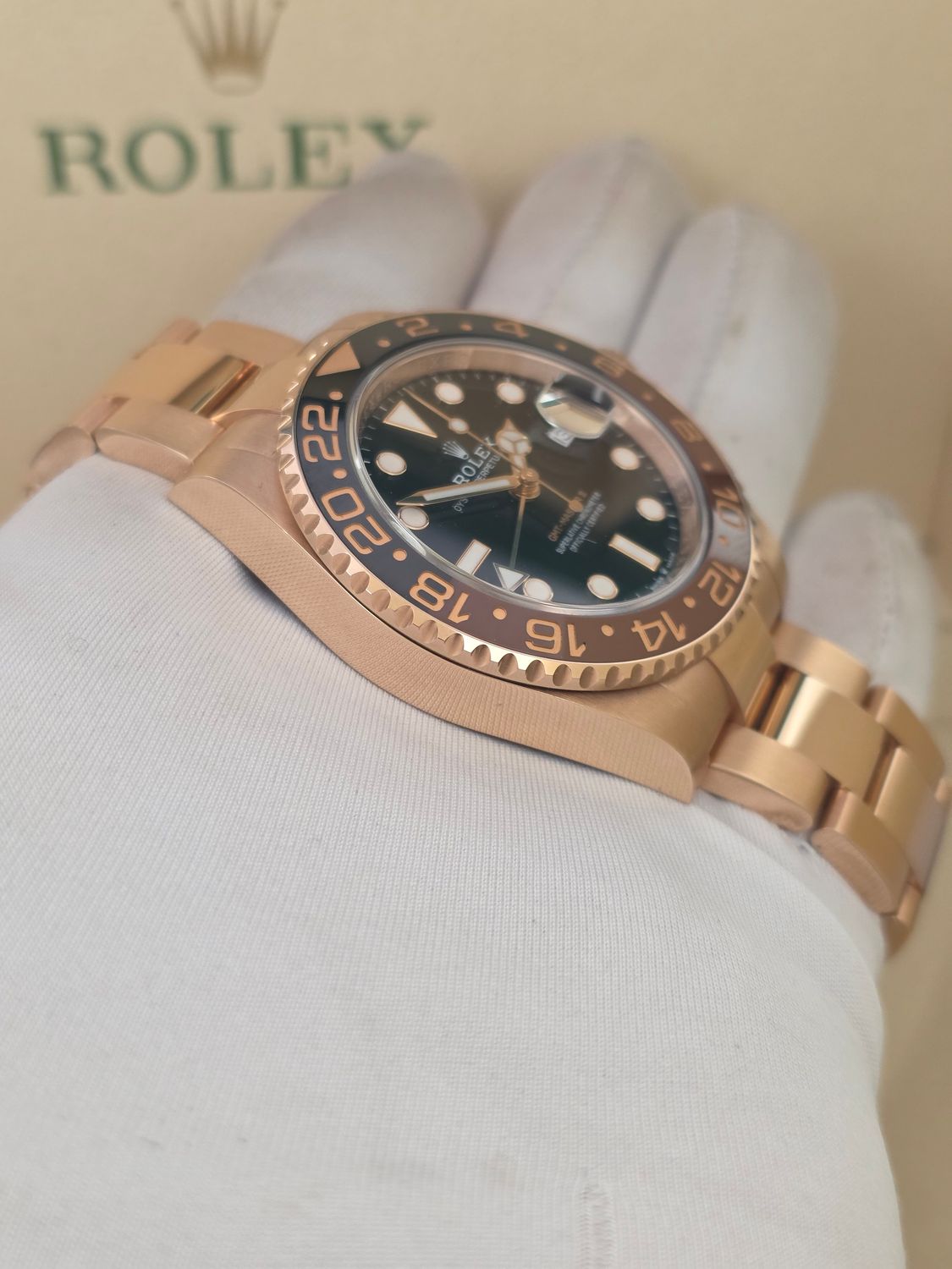 Rolex GMT-Master II 126715CHNR Rootbeer Watch, Everose Gold, 2019 Box &amp; Papers