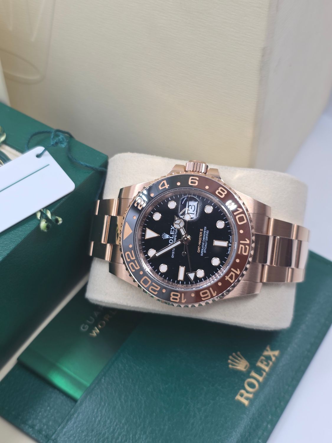 Rolex GMT-Master II 126715CHNR Rootbeer Watch, Everose Gold, 2019 Box &amp; Papers