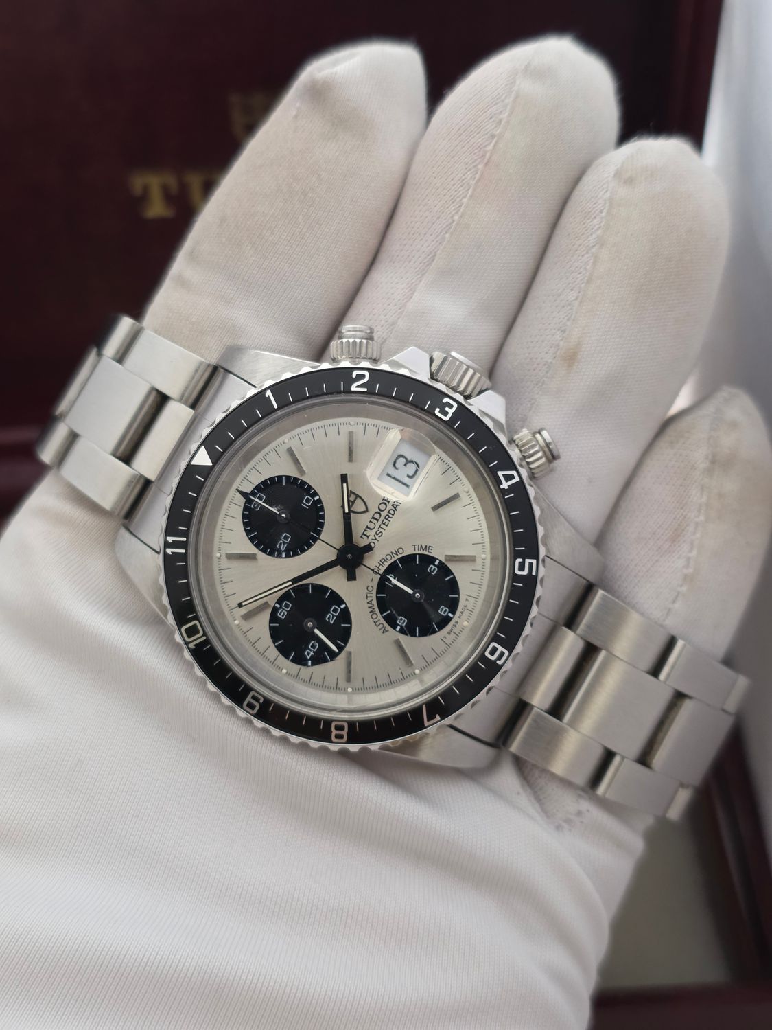 Tudor Oysterdate 79170 Big Block Chrono Panda Dial, 'Unpolished Condition' c1995